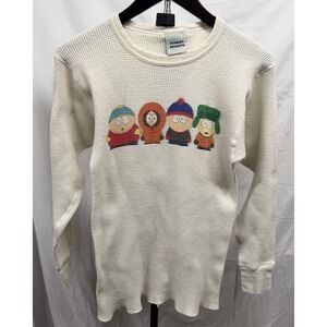 Vintage 1997 Stanley Desantis South Park Graphic Long Sleeve Thermal Shirt Sz XL